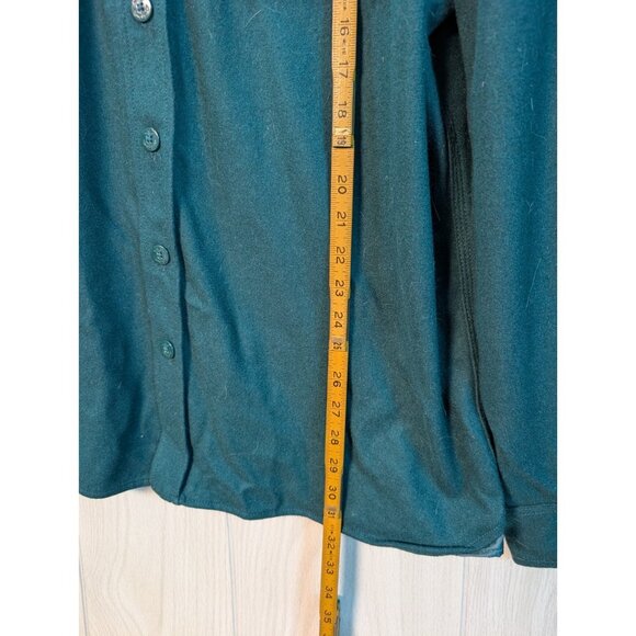 Men's Farah Vintage Cusual Fit Green Wool Blend Anchor Buttons Flannel Shirt XXL - Picture 7 of 7